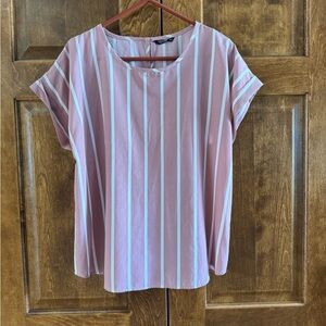 Shein Curve Plus Size Rose Colored Cap Sleeve Blouse - Women's Size 2XL